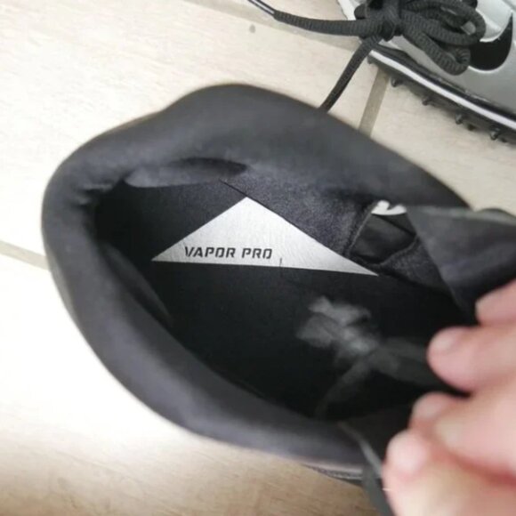 Nike Vapor Football Turf Shoes Cleats Men's Size 14.5 Black Silver 527879-010 - Picture 8 of 11